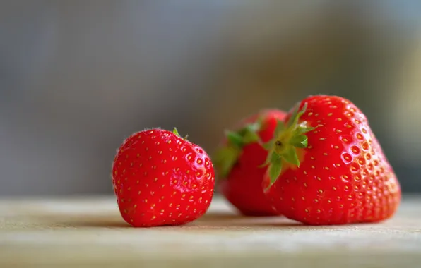 Picture red, berries, background, food, strawberry, strawberry, three, trio