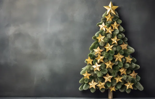 Picture decoration, tree, New Year, Christmas, new year, Christmas, stars, tree