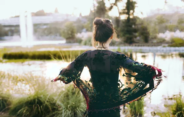 Girl, back, brunette