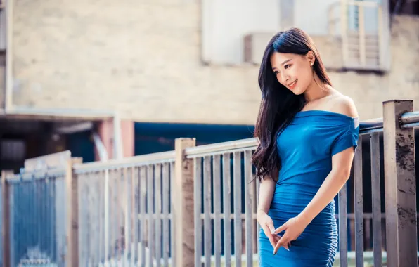 Picture summer, girl, face, smile, dress, cutie, East