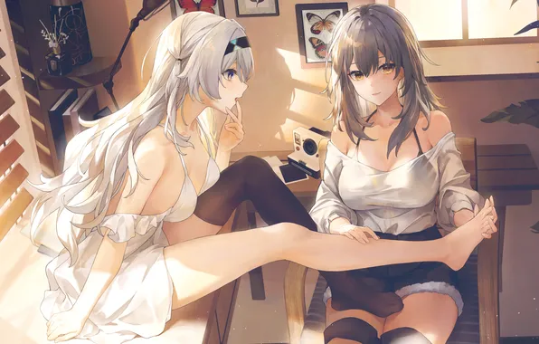 Butterfly, girls, room, firefly, honkai: star rail, honkai (series), place