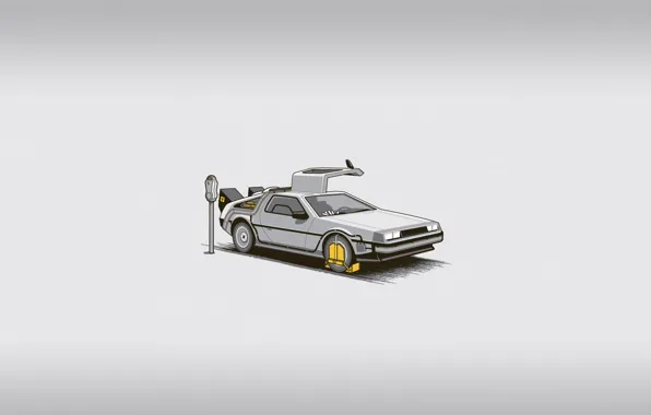 Picture machine, the film, fine, minimalism, Parking, time machine, back to the future