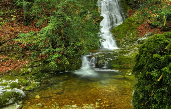 Picture Nature, Waterfall, Autumn, Nature, River, Autumn, Waterfall, River