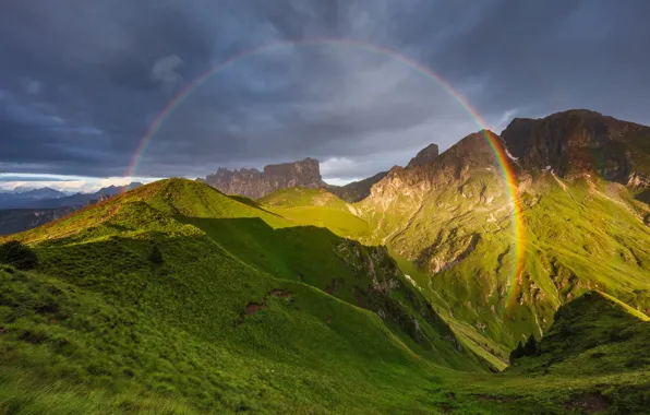 Picture mountains, rainbow, rainbow, mountains, Martin Rak