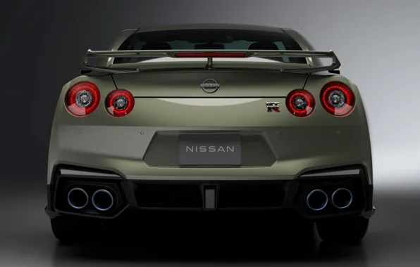 Nissan, GT-R, R35, rear view, 2023, Nissan GT-R Premium Edition T-spec