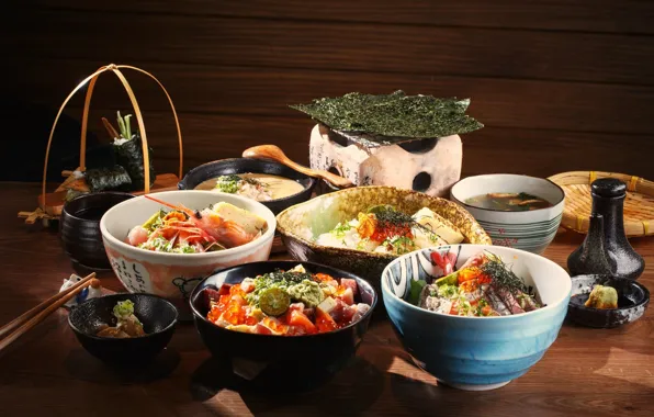 Meals, serving, Asian cuisine