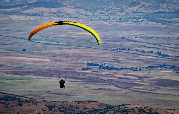 Picture flight, paragliding, paragliding