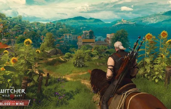 Picture The Witcher, Geralt, DLC, Wild Hunt, Blood, Blood and Wine, Roach