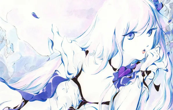 Look, girl, tenderness, curls, blue-eyed