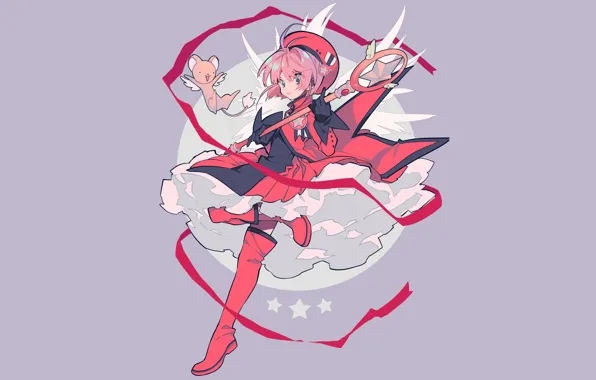 Background, girl, Card Captor Sakura, Sakura - collector cards