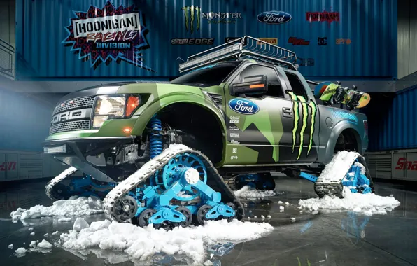 Picture Ford, Racing, Monster Energy, Ken Block, Division, F-150, 2014, Hoonigan