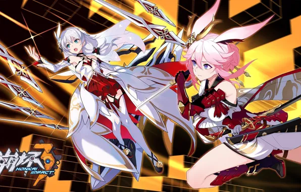 Fiction, girls, the game, anime, art, Honkai Impact 3rd