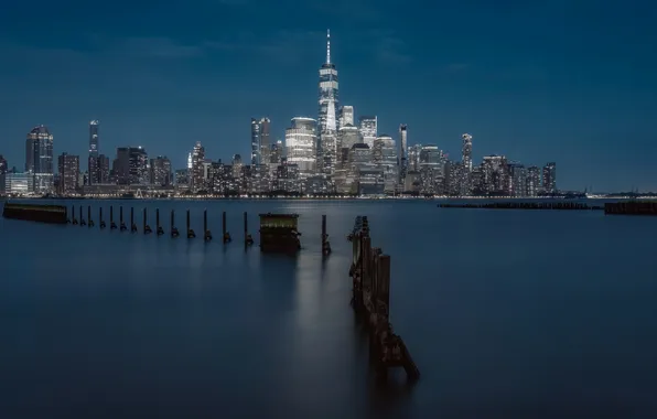 Night, the city, New York