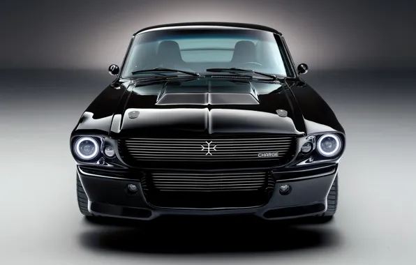 Picture Charge Cars, front view, 1967, 2019, electric, Mustang, Ford