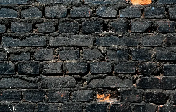 Picture wall, white, black, bricks, pattern