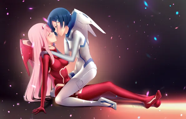 Girls, anime, art, Ichigo, 002, Darling In The Frankxx, Cute in France