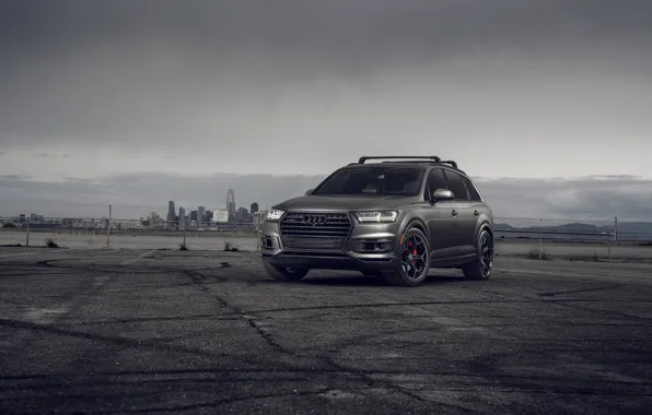 Audi, grey, luxury, 22 wheels