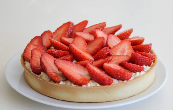 Strawberry, berry, pie, dessert