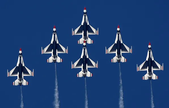 Fighter, general, fighting, falcon, f-16, dynamics, thunderbirds