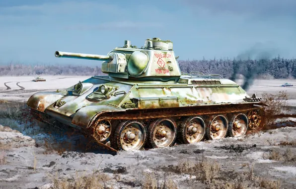 Tank, USSR, The red army, average, armored forces, Auletta, T-34/76 Mod. 1943 w/Commander Cupola