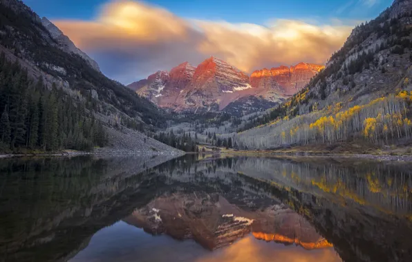 Autumn, mountains, river