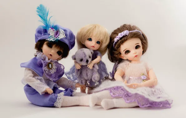 Background, toys, doll