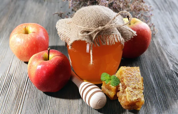 Picture Bank, cell, apples, honey