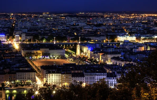 Picture night, the city, France, building, home, panorama, architecture, France