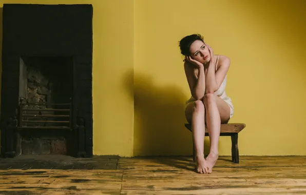 Picture girl, home, hearth