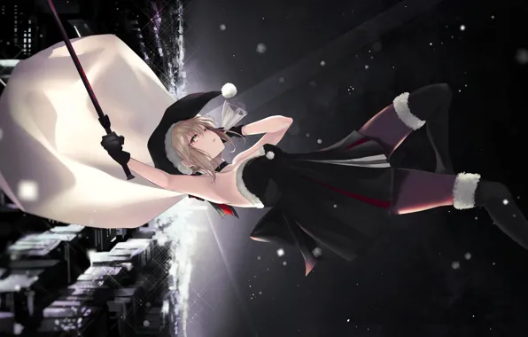 Look, girl, sword, drop, the saber, Fate / Grand Order