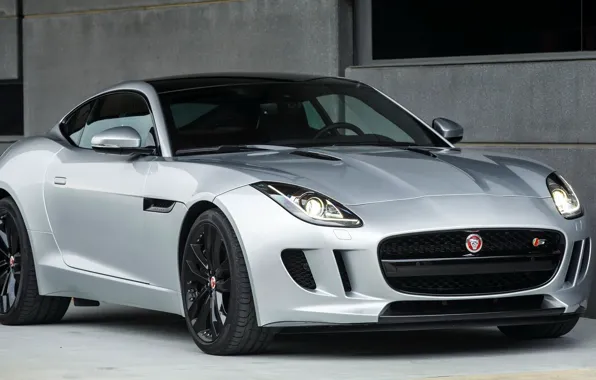 Picture silver, jaguar, coupe, f-type