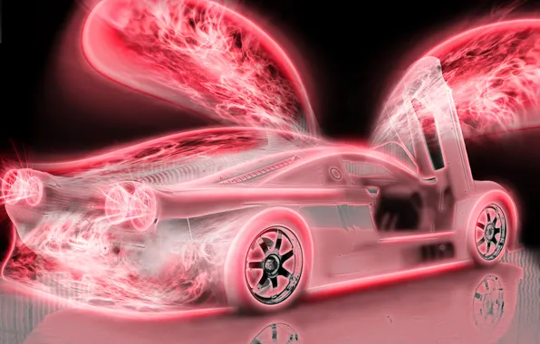 Pink, wings, ferrari, Ferrari, pink, 2880x1800, car