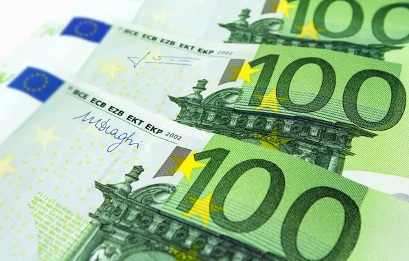 Currency, the banknote, 100 euros, 100 euro