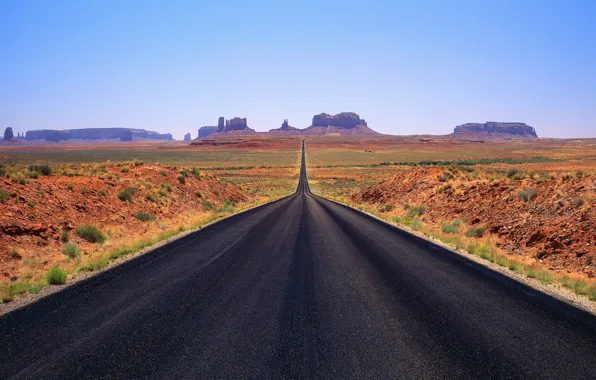 Picture road, mountains, horizon