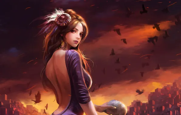 Picture girl, fantasy, legend of the cryptids