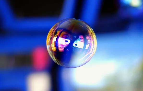 Picture reflection, ball, soap, bubble, Blik