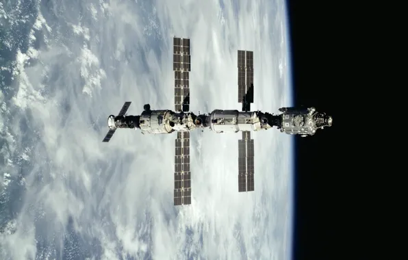 Picture the sky, Earth, ISS