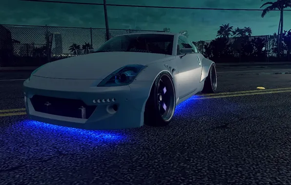 Nissan, white, NFS, Need for Speed, 350Z, Heat, Rocket Bunny