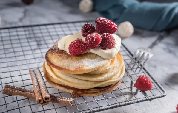 Berries, raspberry, table, grille, stack, plug, cinnamon, stand