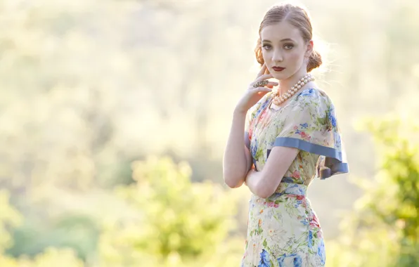 Wallpaper girl, vintage, retro, summer
