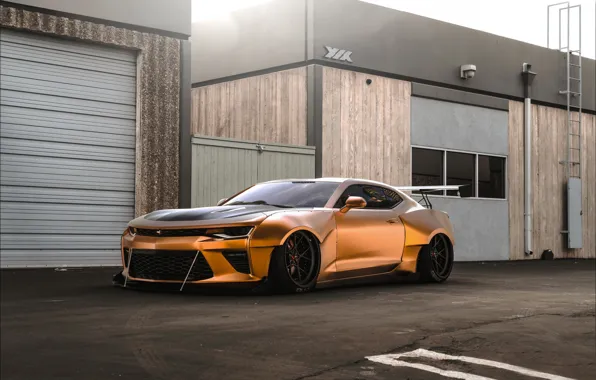 Auto, Chevrolet, Machine, Orange, Camaro, Car, Gold, Auto