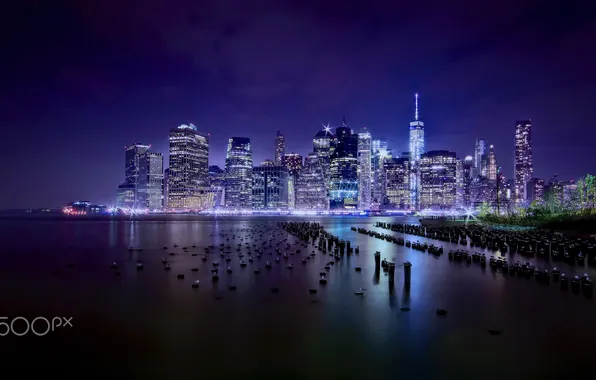 Lights, the evening, USA, New York