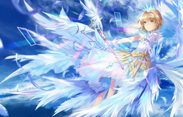 Anime, girl, Card Captor Sakura, Sakura-collector cards