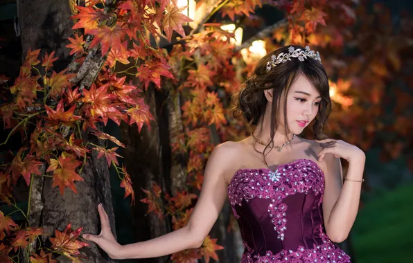 Picture girl, nature, background