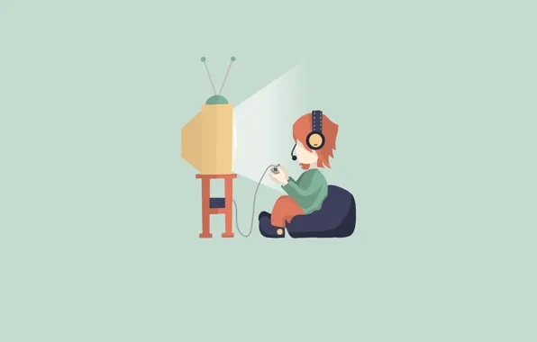 Vector, minimal, gamer, graphics