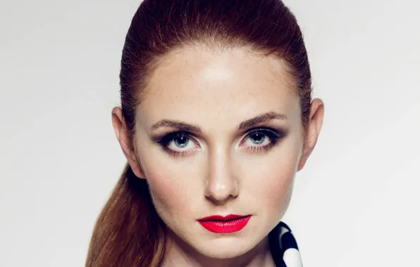 Picture eyes, look, face, lipstick, lips, tail, red, t.a.t.u.