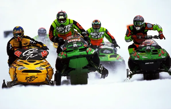 Snow, race, snowmobile