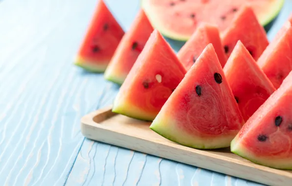Berries, Board, watermelon, slices