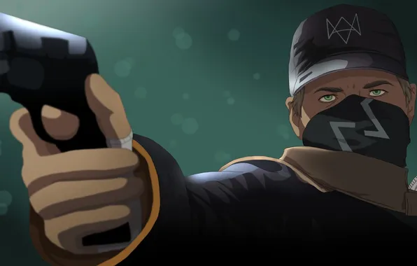 Picture gun, watch dogs, aiden pearce