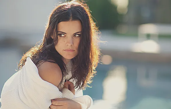Look, girl, actress, brunette, beautiful eyes, Jaimie Alexander, Jamie Alexander